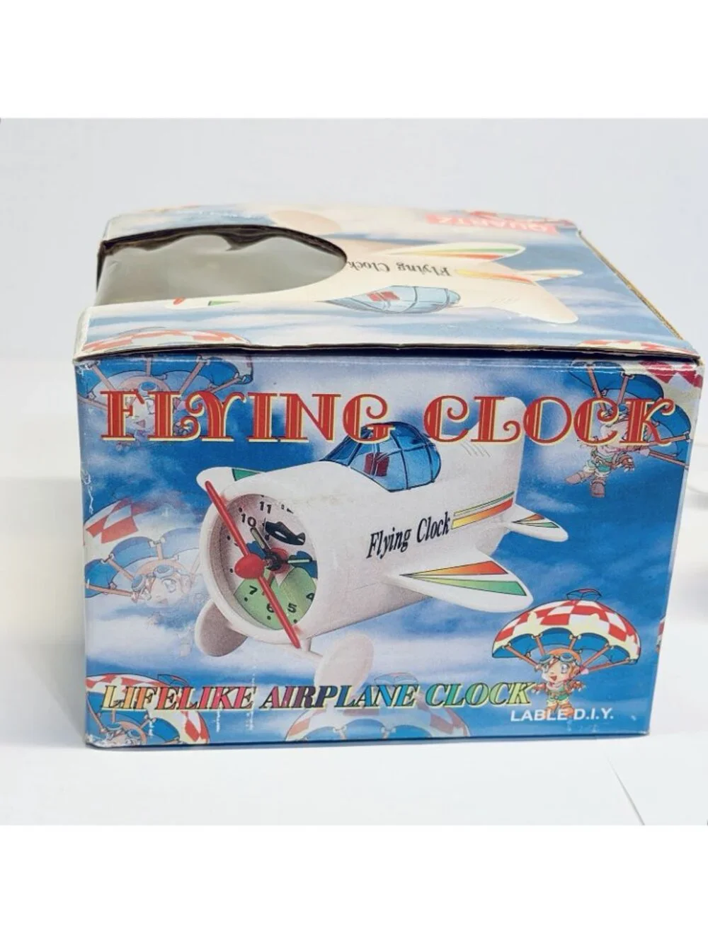 United Airlines VTG  Airplane Desk Alarm Clock Works Propeller Moves